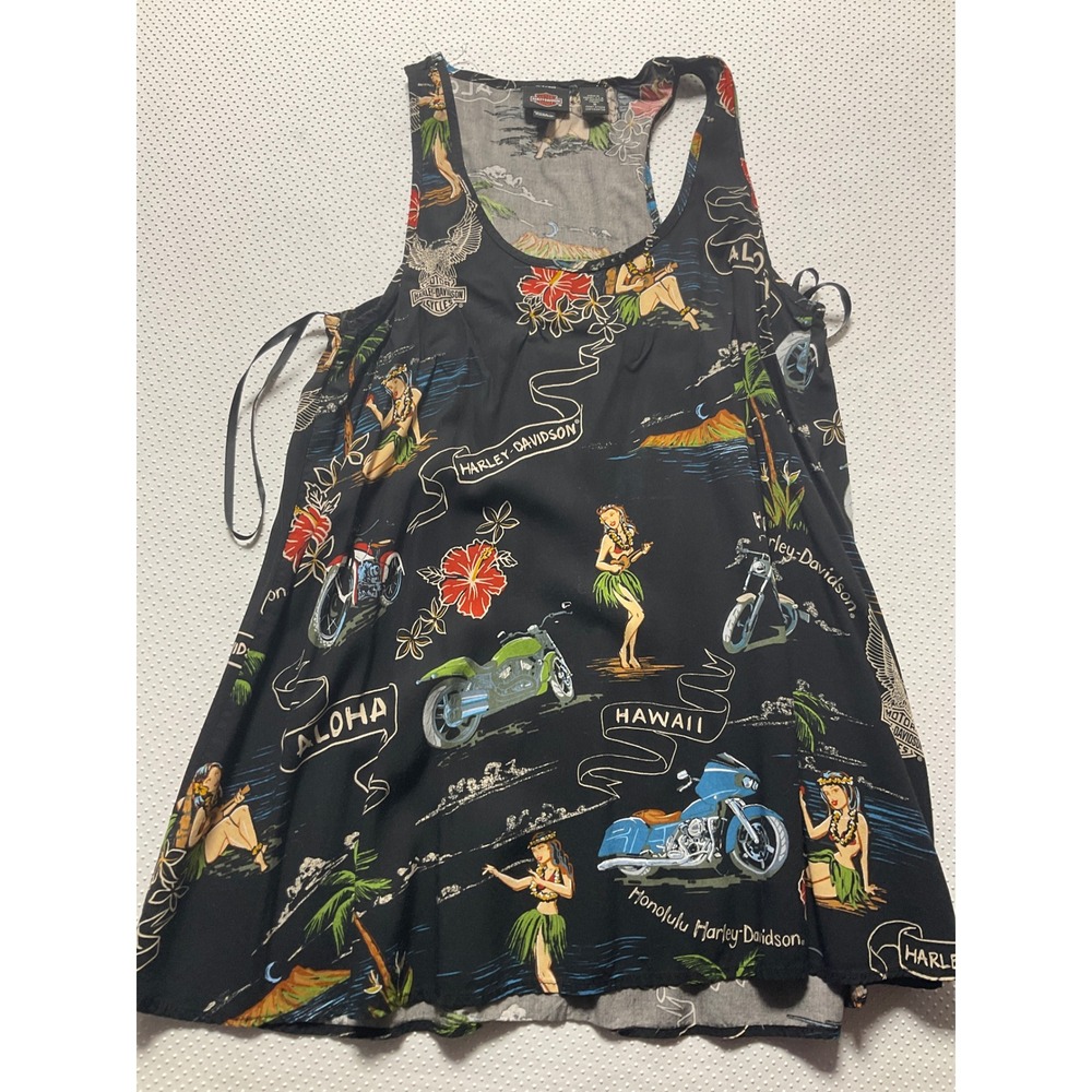 Harley-Davidson Aloha Hawaii Tank Top Sleeveless Motorcycle Print S